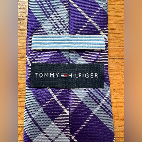 Tommy Hilfiger Purple Plaid Tie - Picture 4 of 5